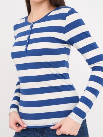 Timeout - Tricou dama cu maneca lunga si dungi - Img 2