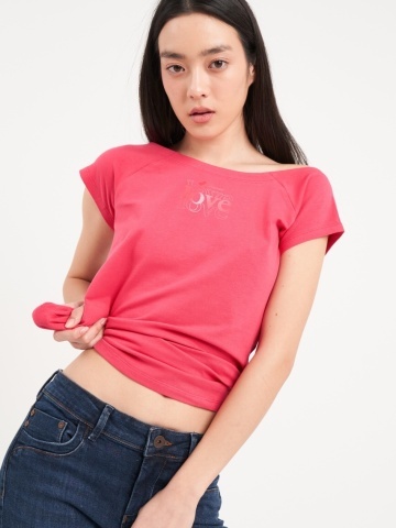 Timeout - Tricou dama cu maneca scurta de culoare uniforma - Img 2