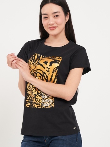 Timeout - Tricou dama cu maneca scurta si imprimeu grafic - Img 5