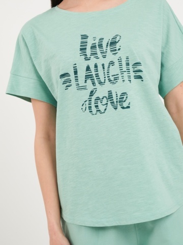 Timeout - Tricou dama cu maneca scurta si imprimeu text - Img 4