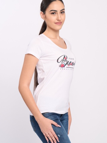 Timeout - Tricou dama cu maneca scurta si imprimeu text - Img 5