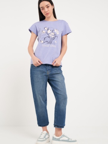Kenvelo - Blugi dama mom cu aspect decolorat - Img 11
