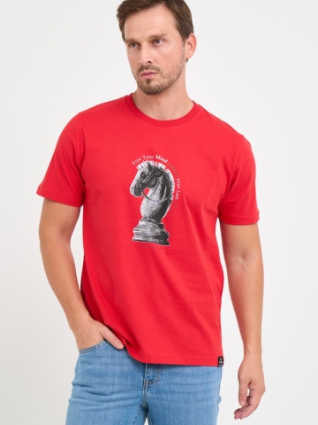Kenvelo - Tricou barbat cu logo si imprimeu grafic