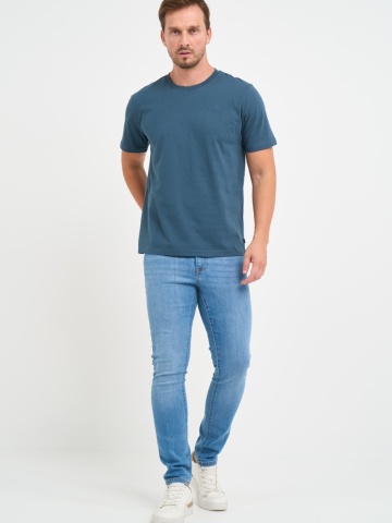 Kenvelo - Tricou barbat cu maneca scurta de culoare uniforma si logo aplicat - Img 7