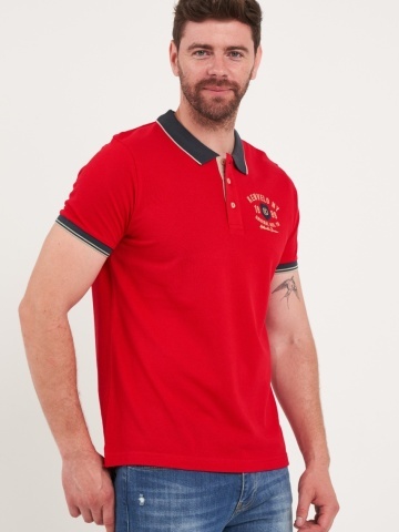 Kenvelo - Tricou barbat polo cu detalii logo - Img 5
