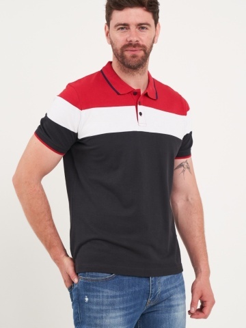 Kenvelo - Tricou barbat polo multicolor - Img 2