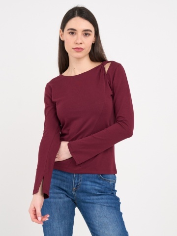 Kenvelo - Tricou dama cu maneca lunga si detalii