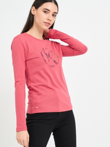 Kenvelo - Tricou dama cu maneca lunga si imprimeu logo - Img 6