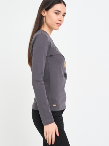 Kenvelo - Tricou dama cu maneca lunga si imprimeu - Img 6