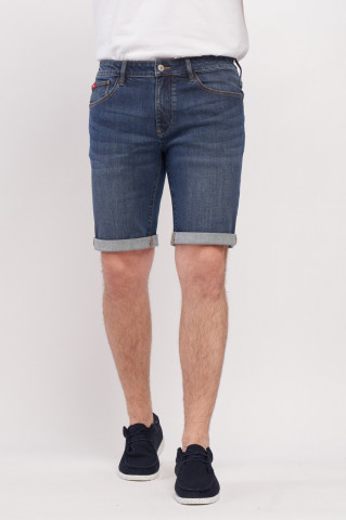 Lee Cooper - Bermuda barbat din denim cu aspect usor decolorat