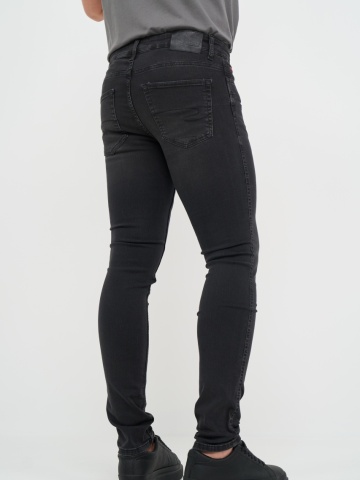 Lee Cooper - Blugi barbat super slim de culoare inchisa si logo - Img 2
