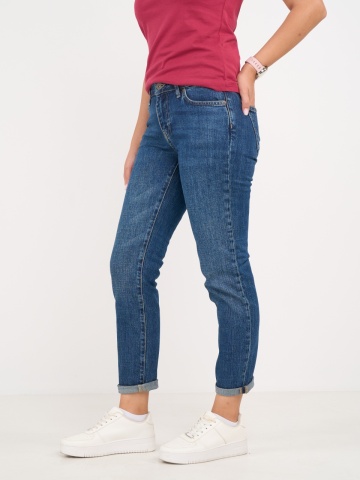 Lee Cooper - Blugi dama girlfriend de culoare uniforma - Img 4