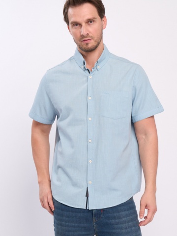 Lee Cooper - Camasa barbat cu maneca scurta regular de culoare uniforma