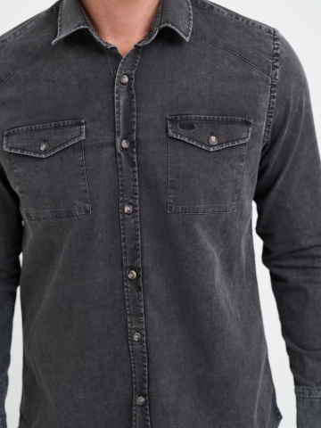 Lee Cooper - Camasa barbat regular cu buzunare cu clapeta aplicate - Img 4