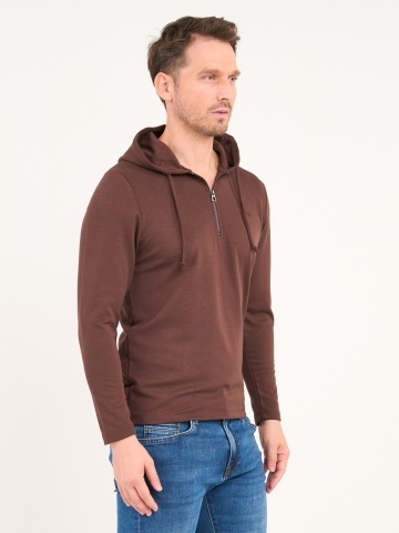 Lee Cooper - Hanorac barbat cu gluga de culoare uniforma - Img 5
