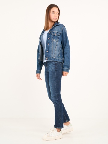 Lee Cooper - Jacheta dama denim cu buzunare si aspect decolorat - Img 10