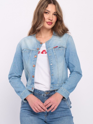 Lee Cooper - Jacheta dama din denim cu aspect decolorat - Img 4