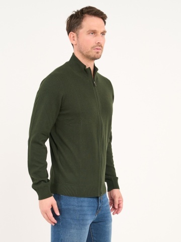 Lee Cooper - Pulover barbat cu fermoar de culoare uniforma - Img 5
