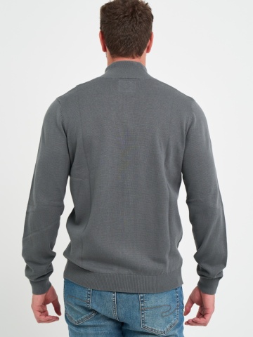 Lee Cooper - Pulover barbat de culoare uniforma cu fermoar - Img 2