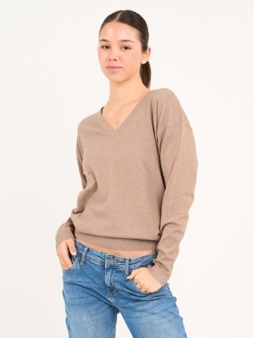 Lee Cooper - Pulover dama cu maneca lunga de culoare uniforma