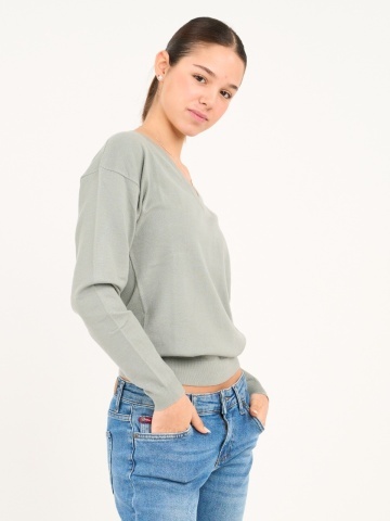 Lee Cooper - Pulover dama cu maneca lunga de culoare uniforma - Img 5