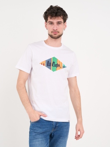 Lee Cooper - Tricou barbat cu imprimeu logo multicolor