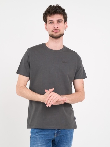 Lee Cooper - Tricou barbat de culoare uniforma cu detalii logo