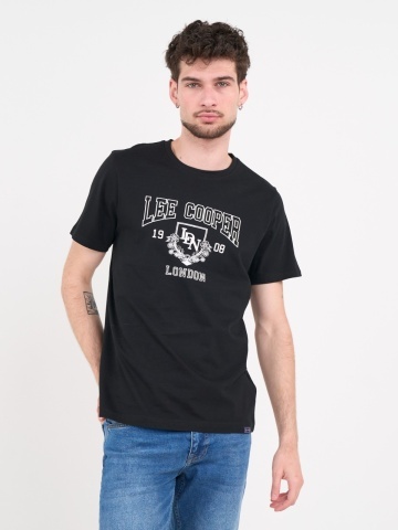 Lee Cooper - Tricou barbat de culoare uniforma cu imprimeu grafic