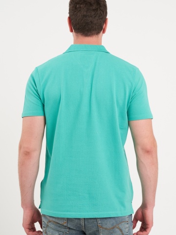 Lee Cooper - Tricou barbat polo de culoare uniforma - Img 3