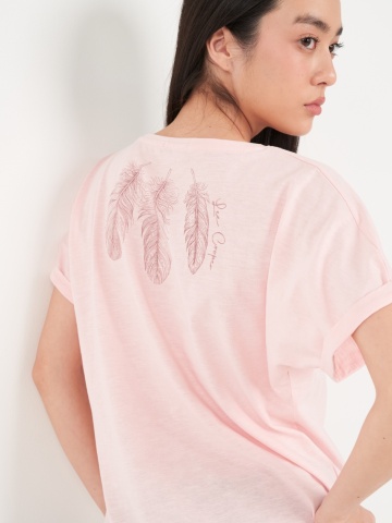 Lee Cooper - Tricou dama cu maneca scurta de culoare uniforma - Img 4