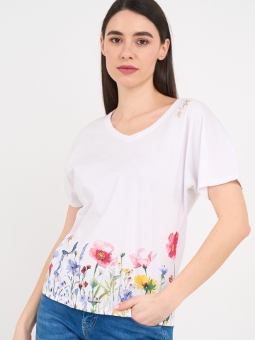 Lee Cooper - Tricou dama cu maneca scurta si detalii grafice - Img 2