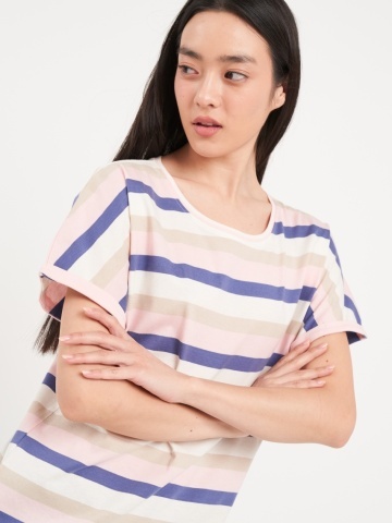 Lee Cooper - Tricou dama cu maneca scurta si dungi - Img 2
