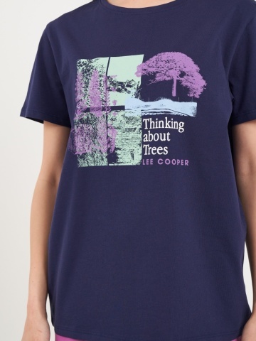 Lee Cooper - Tricou dama cu maneca scurta si imprimeu - Img 3
