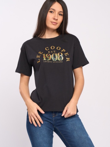 Lee Cooper - Tricou maneca scurta dama cu imprimeu text