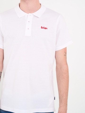 Lee Cooper - Tricou polo barbat de culoare uniforma - Img 3