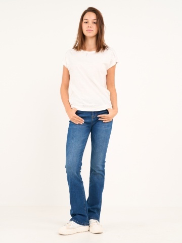 Timeout - Blugi dama bootcut cu aspect decolorat - Img 10