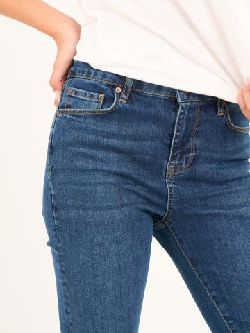 Timeout - Blugi dama bootcut de culoare uniforma - Img 3