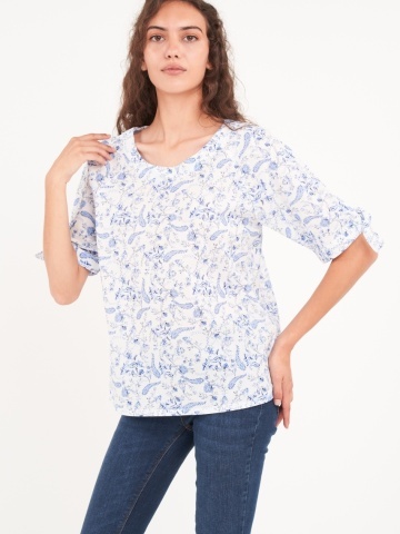 Timeout - Camasa dama maneca scurta cu imprimeu floral