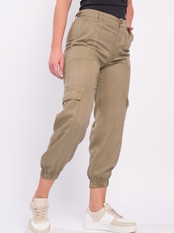 Timeout - Pantaloni lungi dama cu buzunare de culoare uniforma - Img 7
