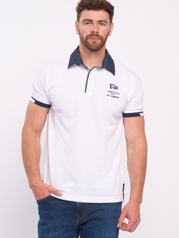 Timeout - Tricou barbat polo cu imprimeu logo
