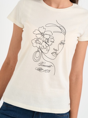 Timeout - Tricou dama cu imprimeu grafic si logo - Img 4