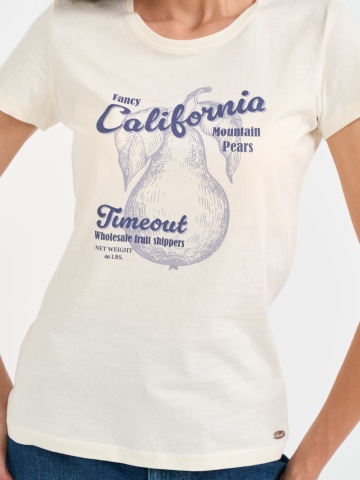 Timeout - Tricou dama cu logo si imprimeu grafic - Img 5