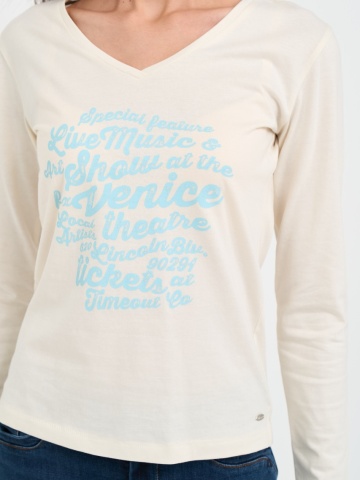Timeout - Tricou dama cu maneca lunga si imprimeu texturat - Img 2