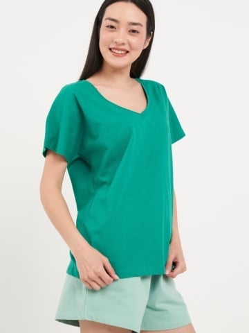 Timeout - Tricou dama cu maneca scurta de culoare uniforma
