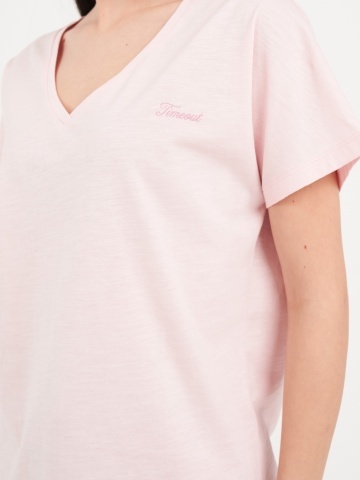 Timeout - Tricou dama cu maneca scurta de culoare uniforma - Img 3