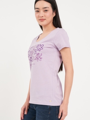 Timeout - Tricou dama cu maneca scurta si imprimeu grafic - Img 2