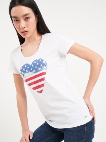 Timeout - Tricou dama cu maneca scurta si imprimeu grafic - Img 3