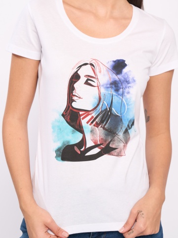 Timeout - Tricou dama maneca scurta cu model imprimat - Img 3