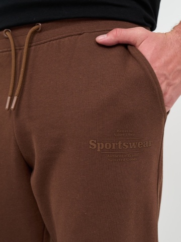 Kenvelo - Pantaloni sport barbat de culoare uniforma cu logo - Img 4