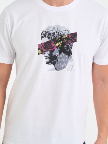 Kenvelo - Tricou barbat cu logo si detalii grafice - Img 4